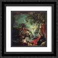 thumbnail image 1 of Francois Boucher 2x Matted 20x20 Black Ornate Framed Art Print 'The Rest on the Flight into Egypt', 1 of 2