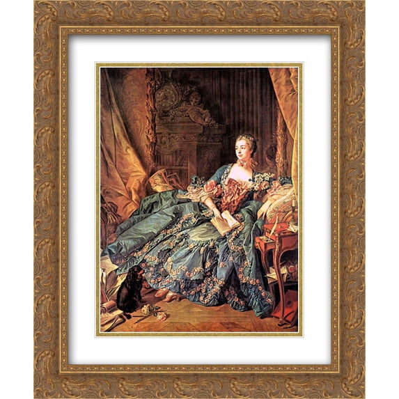 Francois Boucher 2x Matted 20x24 Gold Ornate Framed Art Print 'The Marquise de Pompadour'