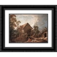 thumbnail image 1 of Francois Boucher 2x Matted 24x20 Black Ornate Framed Art Print 'The Mill', 1 of 2