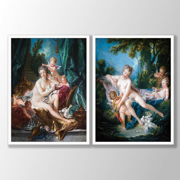Francois Boucher Art, French Rococo Wall Decor Poster Printed Poster, Stretched Canvas