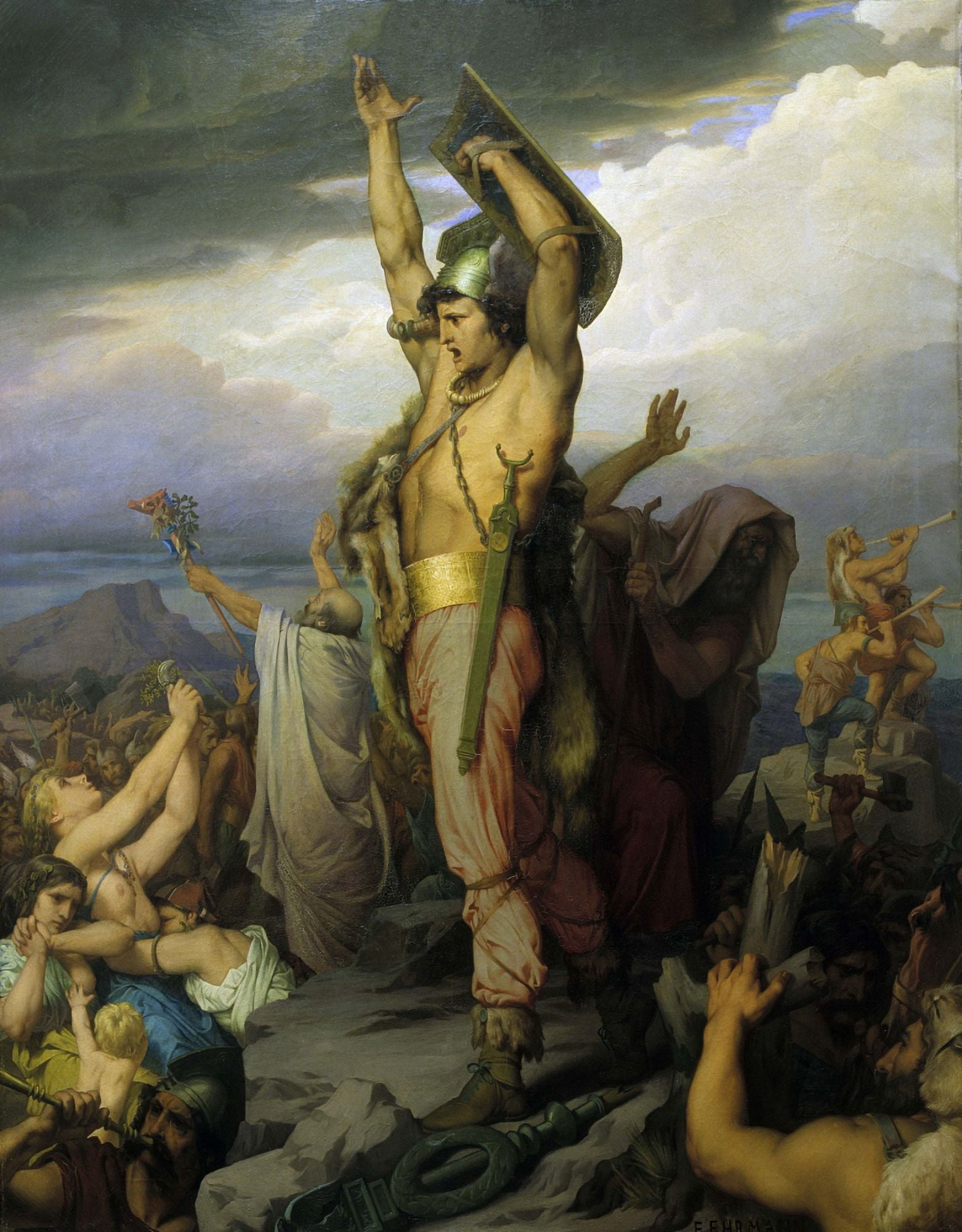 Francois Emile Ehrmann (1833-1910) French School Canvas Art - (24 x 36)