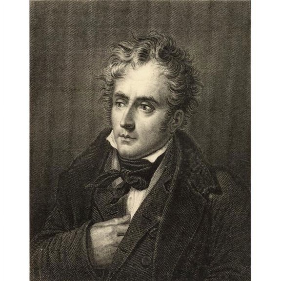 Francois Rene De Chateaubriand - 1768-1848 French Politician & Author Photo-Etching After The Engraving by Hopwood From The Book - Lady JacksonS Works XIV The Court of The Tuileries I