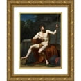 thumbnail image 1 of Francois Xavier Fabre 12x14 Gold Ornate Wood Frame and Double Matted Museum Art Print Titled - Roman Soldier at Rest (1788), 1 of 4