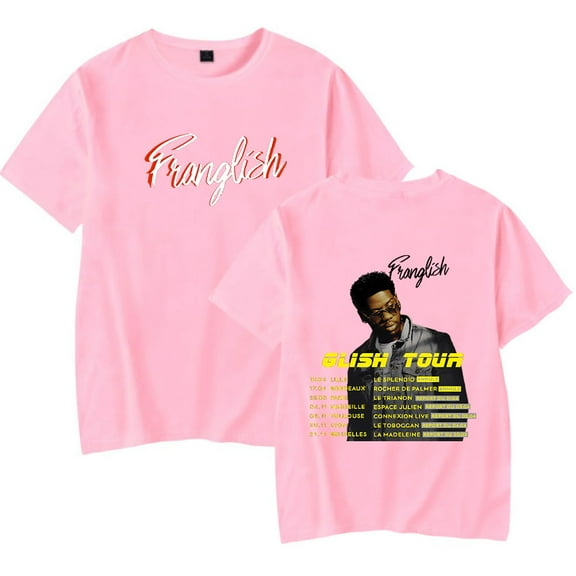 Franglish Rapper 2024 Tour T-shirts Merch Unisex Trend Casual Short Sleeve Top