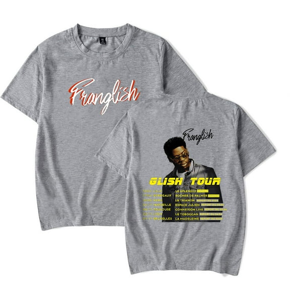 Franglish Rapper 2024 Tour T-shirts Merch Unisex Trend Casual Short Sleeve Top