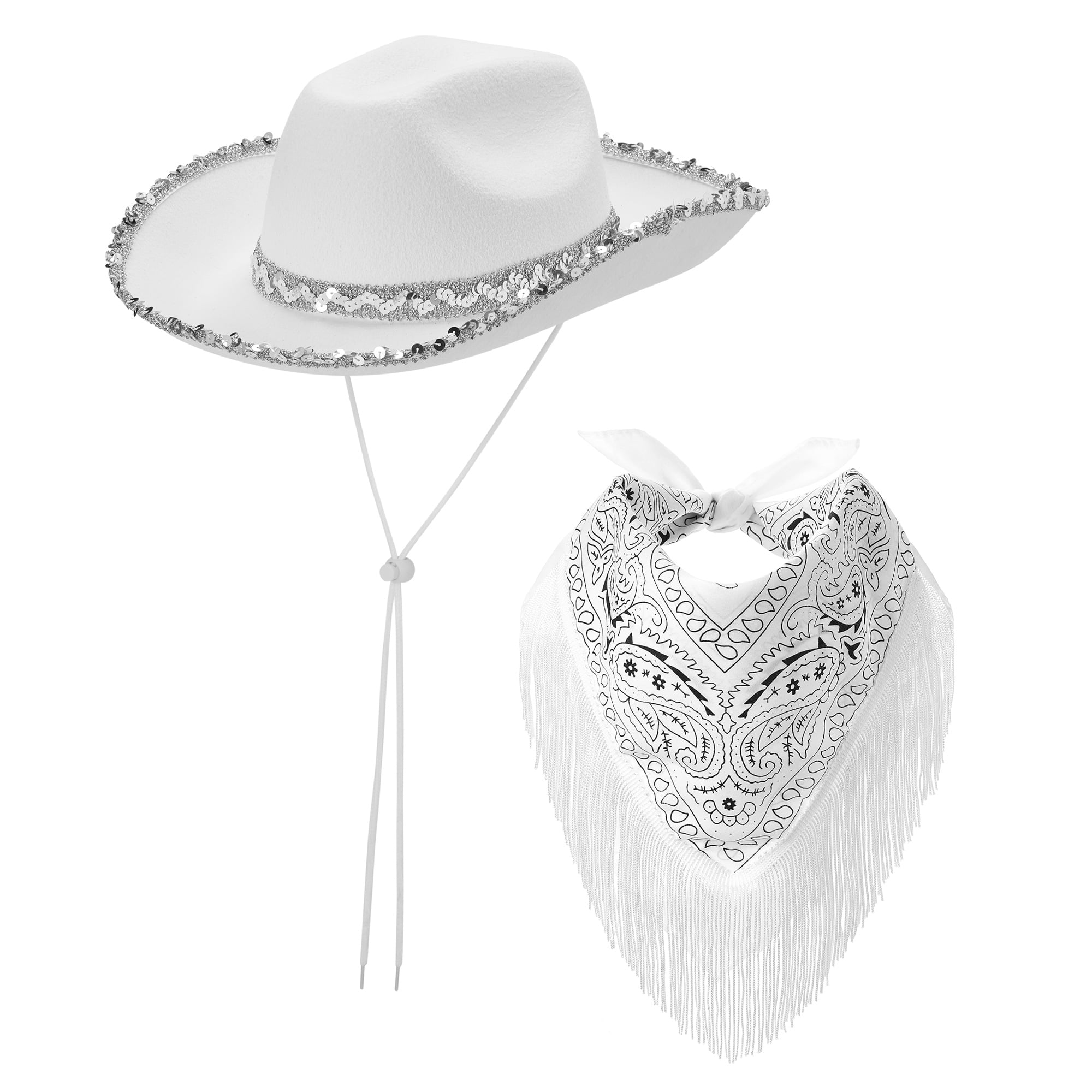 3317 Women Rhinestone Cowboy Hats Wide Brim Western Style Furry Cowgirl Franhais 2Pcs Women Rhinestone Cowboy Hats Wide Brim Western  main image 2