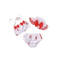thumbnail image 1 of Franhais 3Pcs Baby Girls Swimwear, Printing Halterneck Tank Tops + Shorts + Ruffled Hat Swimsuit for Toddlers, 0-3 Years, 1 of 9