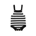 thumbnail image 1 of Franhais Baby Boy Girls Suspender Jumpsuit Casual Striped Newborn Infant Sleeveless Knitted Romper, 1 of 8