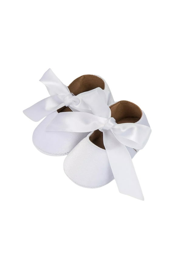Baby Flat Shoes, Bow-Knot Decoration Soft Sole Princess Shoes, Toddler Crib Shoes Prewalker