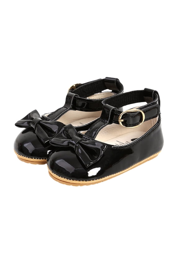 Baby Girl’s PU Toddler Shoes, or Fashion Bow Rubber Sole Casual Shoes and Headband Set