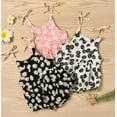 thumbnail image 1 of Franhais Baby Girl's Romper, Daisy Print Sleeveless Sling Bodysuit One-piece Suit, 1 of 9