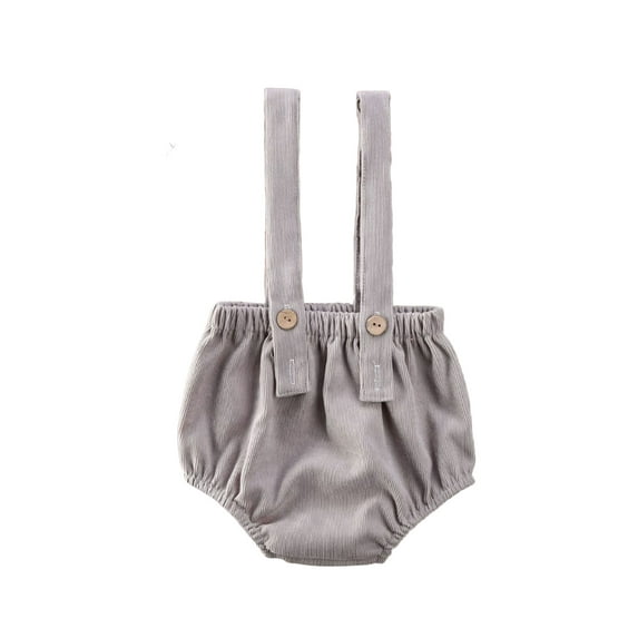 Franhais Baby Girls Boys Suspender Shorts, Solid Color Adjustable Pants with Button, Summer Strap Loose Shorts