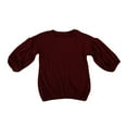 thumbnail image 1 of Franhais Baby Girls Long Lantern Sleeve Pullover Solid Color Round Collar Knit Top Loose Outwear 1-6Y, 1 of 6