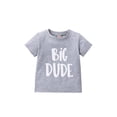 thumbnail image 1 of Franhais Baby Matching Romper / T-shirt, Round Neck Lettering Pattern Print Short Sleeve Bodysuit Tops Outfit, 1 of 9