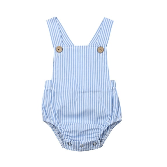 Franhais Baby One-pieces Cotton Romper Suspender Jumpsuits with Button Brief Casual Outfits