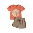 thumbnail image 1 of Franhais Baby Pattern Printing Two-pieces Set, Infant Boy's O-neck Tops + Short Pants Set, 1 of 8