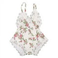 thumbnail image 1 of Franhais Baby Summer Sleeveless Romper Floral Print Patchwork Jumpsuit, 1 of 6