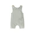 thumbnail image 1 of Franhais Baby Summer Suspenders Jumpsuit, Toddlers Solid Color Sleeveless Short Rompers, 1 of 8