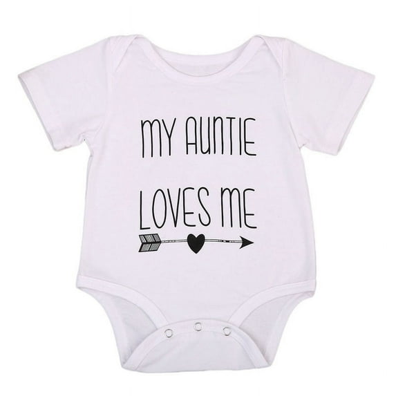 Franhais Baby’s Letter Printed Romper, Short Sleeve Triangle Snap Button Crotch Playsuit