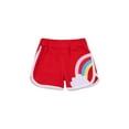 thumbnail image 1 of Franhais Children's Fashionable Cute Rainbow Print Casual Shorts, Cotton Mid-waist Sports Trousers, 1 of 6