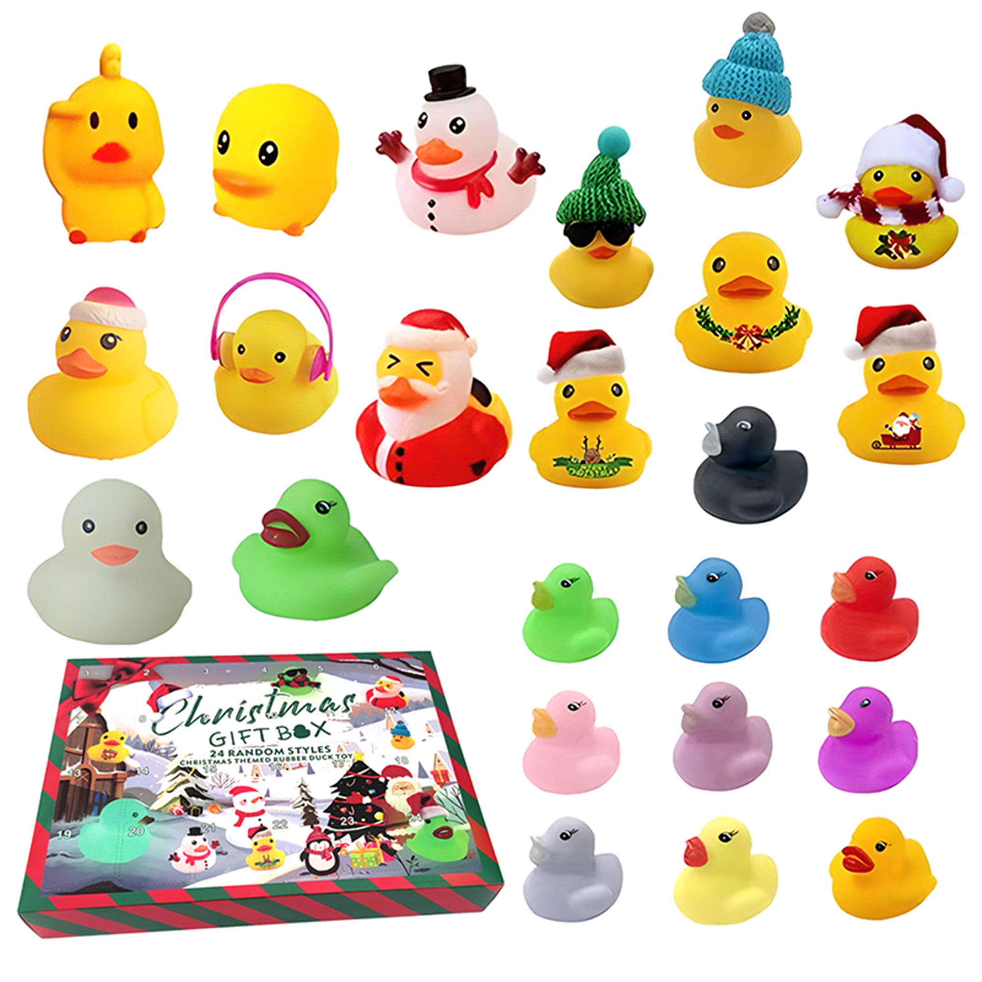 Franhais Christmas 24 Days Countdown Advent Calendar with 24 Glow in