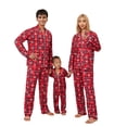 thumbnail image 1 of Franhais Christmas Family Pajamas Christmas Snowflake Plaid Print Long Sleeve Button Tops and Casual Pants Sleepwear, 1 of 10