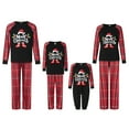 thumbnail image 1 of Franhais Christmas Pajamas for Family Cute Long Sleeve Raglan Tops + Plaid Trousers Set Winter Sleepwear, 1 of 10