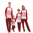 thumbnail image 1 of Franhais Family Christmas Pajamas, Baby Romper/Dog Clothes/Letter Pattern Long Sleeve Tops and Plaid Pants Sleepwear Set, 1 of 7