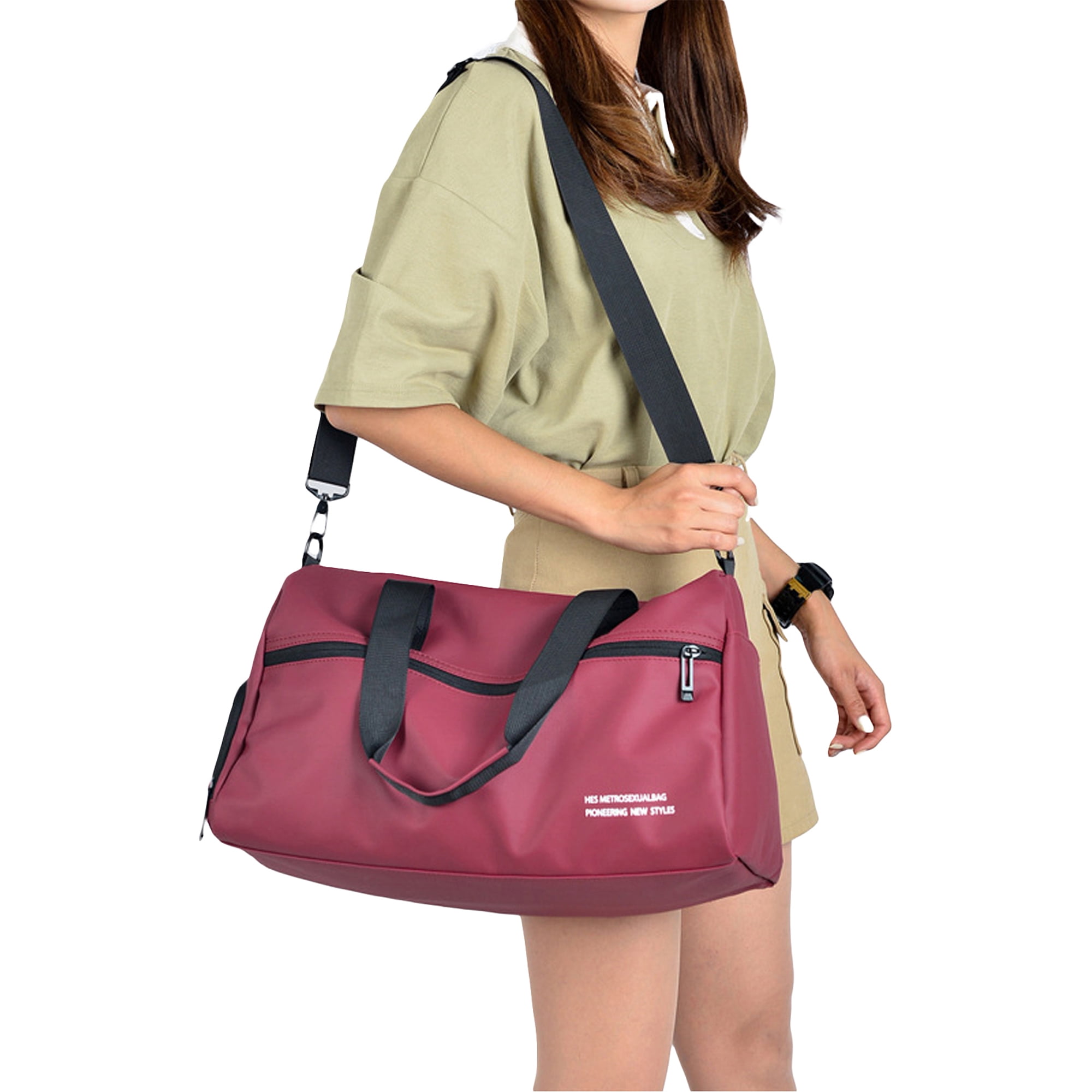 Franhais Gym Bags Sports Duffle Bag with Wet Pocket Shoe Compartment ...