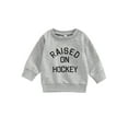 thumbnail image 1 of Franhais Infant Casual Pullovers, Long Sleeve Round Neck Letter Print Ribbed Cuffs Sweatshirts, 1 of 8