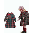 thumbnail image 1 of Franhais Kids Girls Dress Plaid Doll Collar Buttons Long Sleeve Dress Fall Fashion Casual Princess Dress, 1 of 10