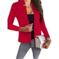 thumbnail image 1 of Franhais Ladies Temperament Suit Coat, Autumn Women Leisure Style Solid Color Long Sleeve Stand Collar Jacket Slim Outerwear, 1 of 2