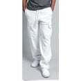 thumbnail image 1 of Franhais Man Casual Pants Solid Color Loose Pocket Drawstring Design Elastic Waist Long Trousers, 1 of 2