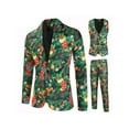 thumbnail image 1 of Franhais Men Christmas Suit Funny Long Sleeve Single Breasted Jacket with Vest Pants Set Formal Outfit, 1 of 9