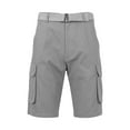 thumbnail image 1 of Franhais Men's Cotton Flex Stretch Cargo Shorts with Belt, 1 of 2