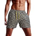 thumbnail image 1 of Franhais Men's Drawstring Beach Shorts Summer Elastic Waist Board Shorts Swim Trunks with Compression Liner, 1 of 3