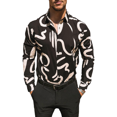 thumbnail image 1 of Franhais Men‘s Shirts Fall Fashion Long Sleeve Shirt Printed Button-Down Turn-Down Collar Tops, 1 of 2