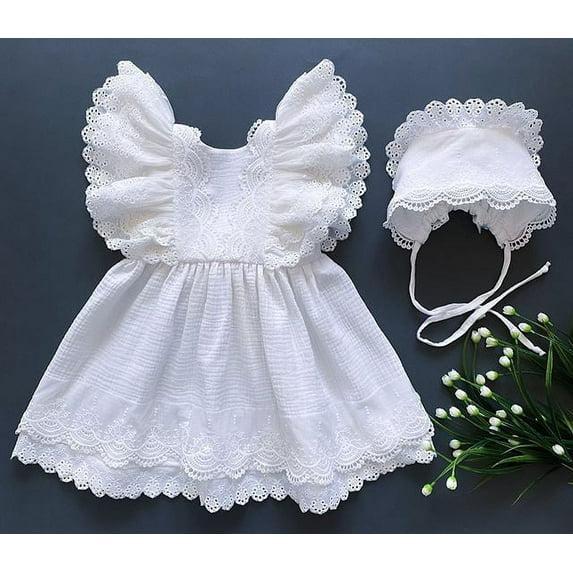 Franhais Newborn Sister Matching Romper/Dress Outfits, Lace Sleeveless Romper/Dress Suits