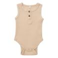 thumbnail image 1 of Franhais NewbornSummer Sleeveless Romper Ribbed Knit Button Down Jumpsuit Infant Cotton Outfits, 1 of 7