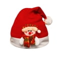thumbnail image 1 of Franhais Unisex Santa Claus Hat for Adult/ Child, Christmas Cap with Fluffy Plush Brim and Pom Pom Ball, Ideal Gifts for Friends, 1 of 8