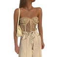 thumbnail image 1 of Franhais Woman's Solid Color Sexy Lace Camisole, Sleeveless Perspective Slim Elastic Boob Tube Top, Daily Life and Vacation, 1 of 10