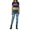 thumbnail image 1 of Franhais Women Casual Crop Tops, Adults Letter  Heart  Flower Print Short Sleeve Round Neck T-shirt, 1 of 9