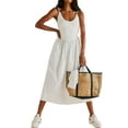 thumbnail image 1 of Franhais Women Midi Dress Summer A-Line Slip Backless with Side Pockets Beach Party Dress, 1 of 5