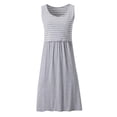 thumbnail image 1 of Franhais Women Nursing Dress, Sleeveless/Short Sleeve Crew Neck Striped/Solid Patchwork Breastfeeding A-line Dress, 1 of 5