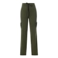 thumbnail image 1 of Franhais Women Plus Size Straight-Leg Cargo Trousers, Solid Color High Waist Pants with Multiple Pockets for Women, XS/SM/L/XL/XXL/XXXL/XXXXL, 1 of 9