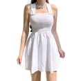 thumbnail image 1 of Franhais Women Sleeveless Backless Dress, Flower Printed Pleated Tie-Up Summer Loose Fit One-Piece, 1 of 9