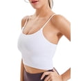 thumbnail image 1 of Franhais Women Sleeveless Sports Tank Top, Workout Running Seamless Shirts Yoga Bra Cami Top with Built-in Padded, 1 of 5