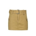 thumbnail image 1 of Franhais Women's Belted Mini Skirt, Mid Waist Solid Color Bodycon Short Skirt with Flap Pockets, 1 of 8
