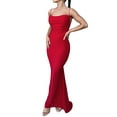 thumbnail image 1 of Franhais Women's Boydon Long Dress Fashion Sleeveless Backless Spaghetti Strap Ruched Dress Party Gown Clubwear, 1 of 9