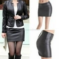 thumbnail image 1 of Franhais Women's Faux Leather Bodycon Skirts Ladies' High Waist Pencil Skirt Slim Fit Mini Skirt, 1 of 2